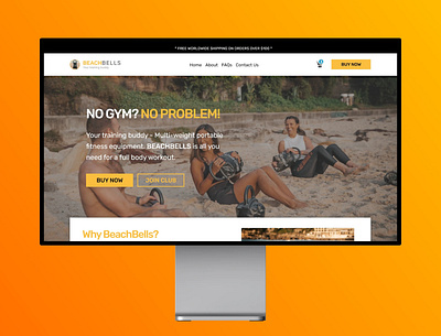 Website for 'BeachBells' - Patent Approved Sports Equipment user experience userinterface website website design