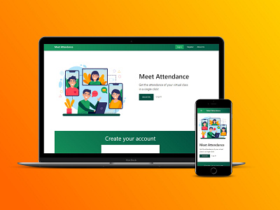 Meet Attendance mockup uiux userexperience userinterface webapp webapps webdesign website