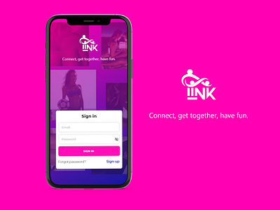 Link - Dating Video App Sign In Screen