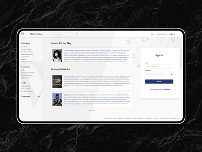 Wikipedia Sign In Page Redesigned! branding design mockup ui uiux user experience user interface userinterface website website design