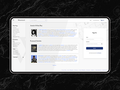 Wikipedia Sign In Page Redesigned!