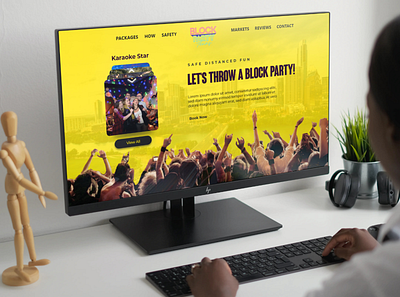 Block Party Texas Website Concept design mockup ui uiux user experience user interface userinterface ux website website design