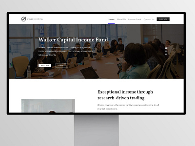 Walker Capital Income Fund Website design mockup ui uiux user experience user interface userinterface ux website website design