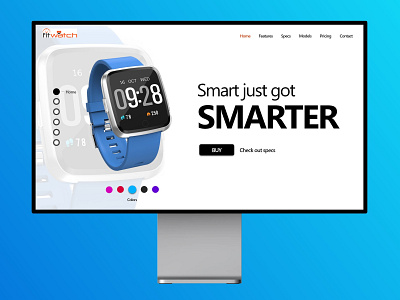 Landing Page Design for FitWatch Love design mockup ui uiux user experience user interface userinterface ux website website design