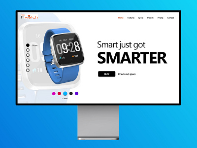 Landing Page Design for FitWatch Love