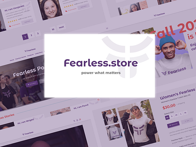 eCommerce UI/UX design for the new fearless.store design mockup ui uiux user experience user interface userinterface ux website website design