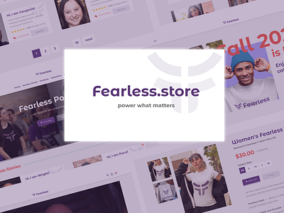 eCommerce UI/UX design for the new fearless.store