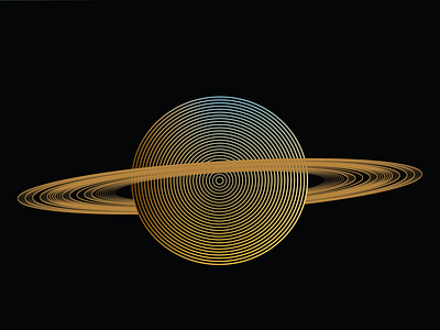 Saturn design graphic design illustrator lines planet saturn space