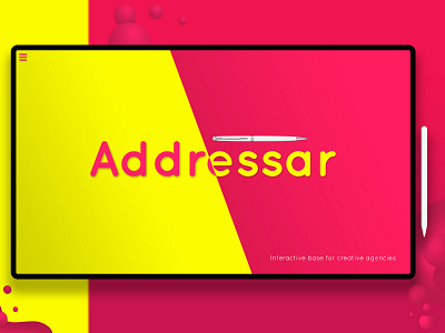 Home Adressar app design ui ux web