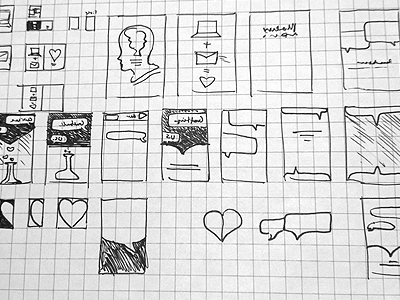 GTKU sketches 3 cover design sketch story board wireframe