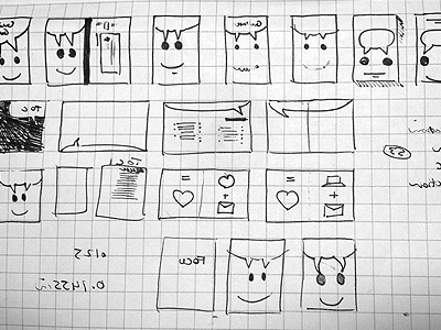 GTKU sketches 2 cover design sketch story board wireframe