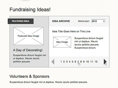 Fundraiser page wireframe 2-1 high fidelity wireframe