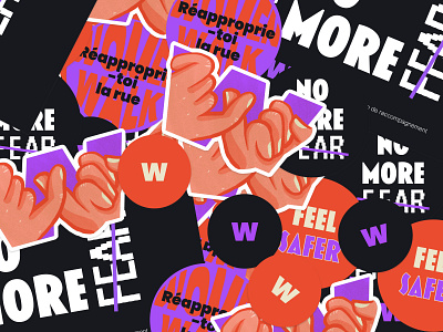 Graphic identity and stickers for a women's app