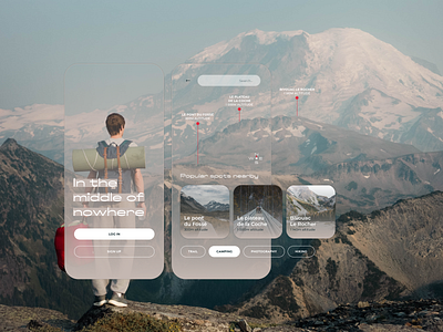 Camping app (camping, trail, hiking, photo) app app design application camping concept concept design hiking mobile mobile app mobile application mountain mountain sport photography product design productdesign sport trail ui ux uxui