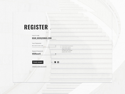 Minimalist Register Form