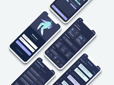 Risk Management Project - Mobile App app concept app design branding dark theme dashboard design finance flat graphic illustration management mobile modern ui