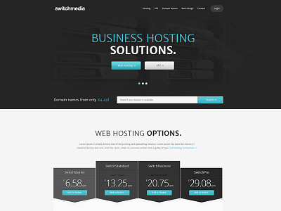 Hosting Concept black hosting web website
