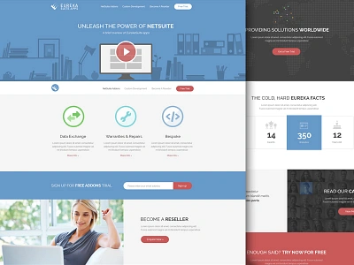 Apps Website Homepage app blue clean flat icons illustration landing page minimal ui web web design website