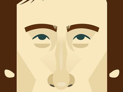 Dave character clean face flat illustration portrait simple