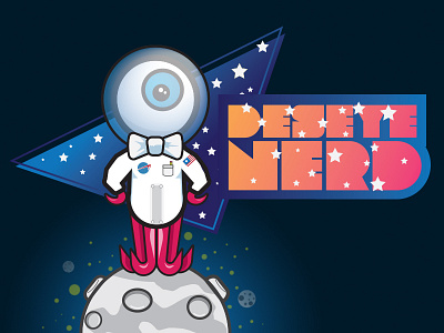 DesEyeNerd: Astro astro character art character concept cute deseyenerd design eyeball illustration moon nerd space stars vector