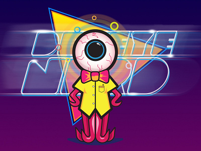 DesEyeNerd: 80s Retro 80s character art character concept cute deseyenerd design eyeball illustration retrowave typography vaporwave vector