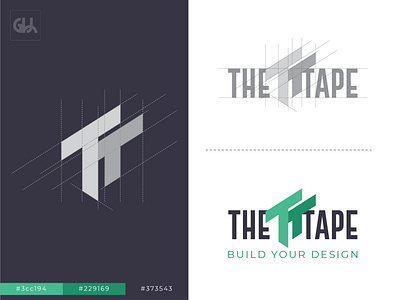 THE TAPE Brand Identity Concept branding icon identity illustration letter mark logo logo design logo process mark monogram typography