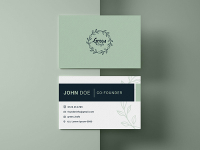 Green Leaf Business Card - Brand Concept