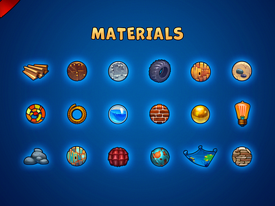 Icons for materials building game icon icon set icons iconset materials ui uidesign