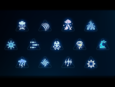 Damage Icons game icon icon set icons iconset sci fi sci fi scifi ui uidesign