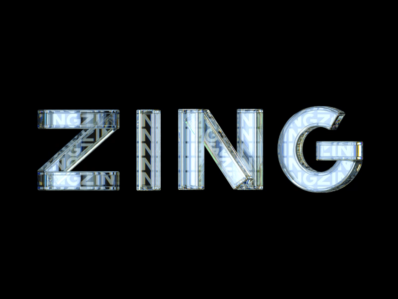 ZING dispersion materials animation branding graphic design logo