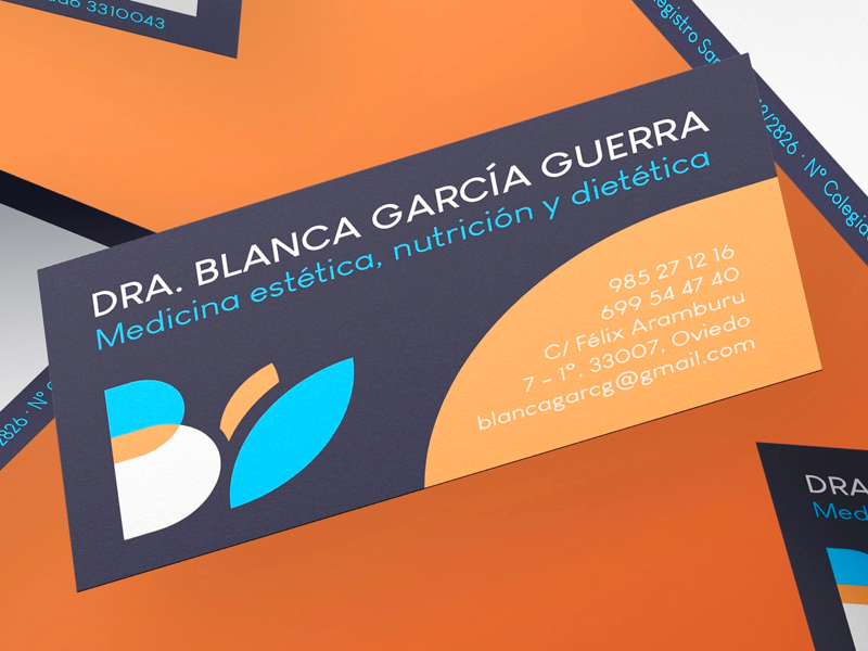 Dra. Blanca Logotype dribbble designer cards illustrator photoshop mockup mock-up graphic design instagram logo showcase card business card logotype logo branding design
