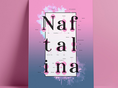 Naftalina Poster art colorful design dribbble gradient graphicdesign instagram jesuscarrasco jsigner letters magazine mockup pink poster ui ux