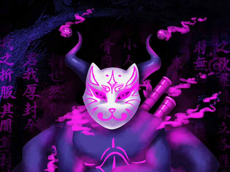 Ōmagatoki photoshop design mask tattoo japan purple graphicdesign illustration jsigner art digitalart