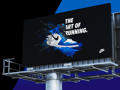 Nike Poster behance blue dribbble freelancer gradient graphic design graphic designer graphicdesign illustrator instagram jsigner mockup nike photoshop poster time lapse youtube