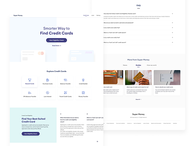 Landing Page for Selling Credit Cards Online credit cards finance landing page ui uidesign uxdesign web design website