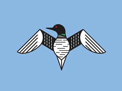 The star of the north bird illustration loon