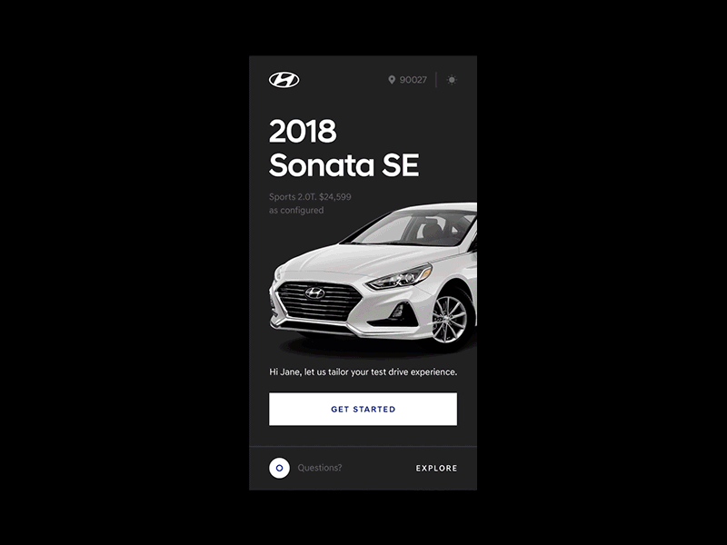 Test Drive App app concept design typography ui ui ux ux