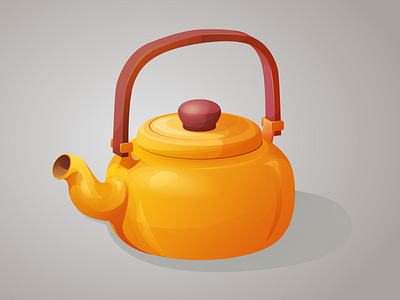 Teapot (3D vector illustration)