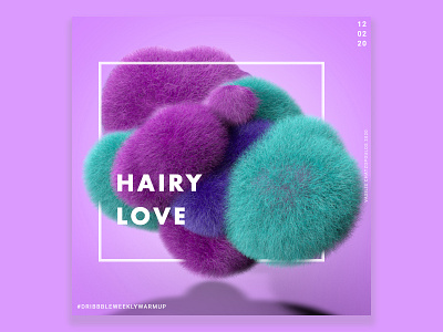 Hairy Love abstract attractor c4d cinema4d digitalart dribbble dribbbleweeklywarmup dribble dribble shot hairy love lover lovers valentinesday