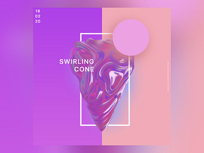 Swirling Cone abstract baugasm c4d cinema4d design digitalart gradient octanerender swirling