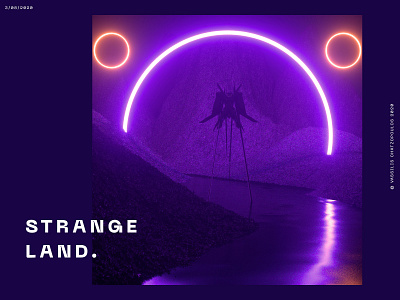 Strange Land. abstract c4d cinema4d dailyposter digitalart gradient octanerender photoshop sci fi scifi