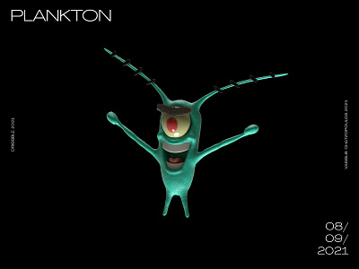 Plankton c4d cinema4d digitalart octane plankton render sculpt zbrush