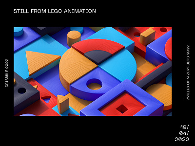 Still from Lego Animation bauhaus c4d cinema4d digitalart domestika illustration lego octane render