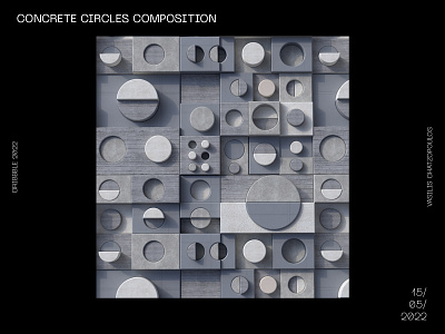 Concrete Circles Composition 3d abstract c4d cinema4d composition concrete octane render