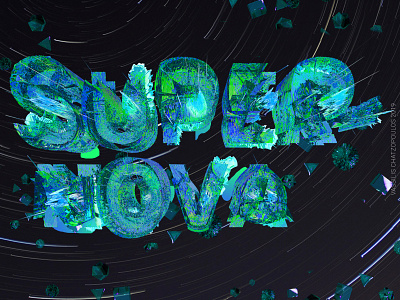 Supernova c4d cinema4d digitalart displacement gradient photoshop text