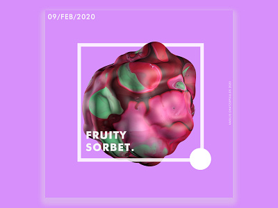 Fruity Sorbet abstract c4d c4dart cinema4d cinema4dart digital digitalart fruity photoshop sorbet