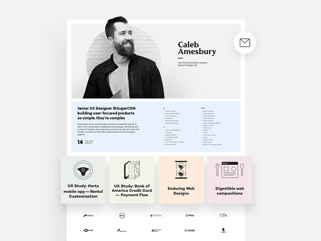 Portfolio Redesign by Caleb Amesbury on Dribbble