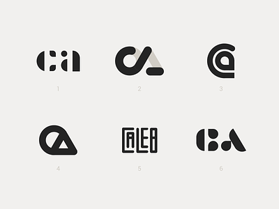CA Monograms adobe illustrator brand branding c ca caleb design lettering logo logomark monogram monograms personal simple typography