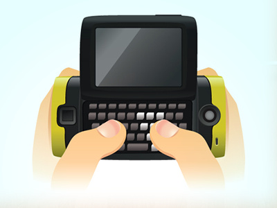 Sidekick textbox machine cellphone icon illustration texting