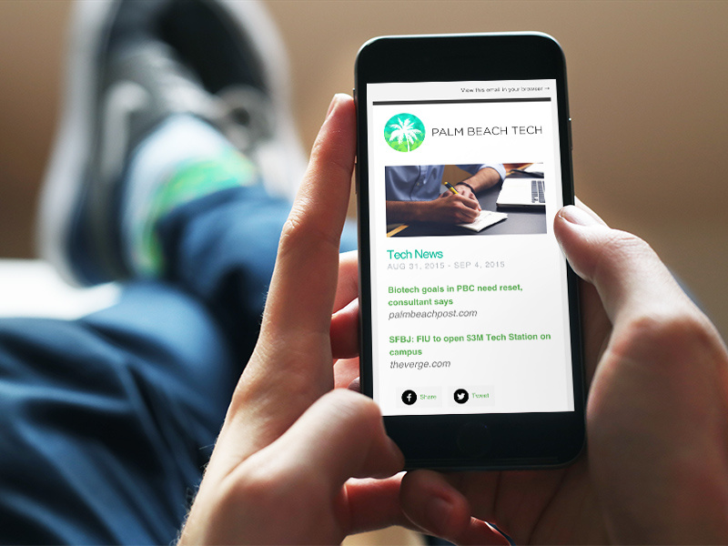 Palm Beach Tech - Email Template palm beach tech newsletter west palm beach tech florida template email